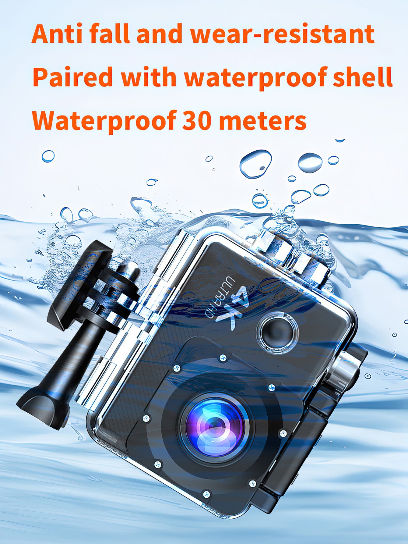 4K Action Camera – Mini, Waterproof, and Stabilized for Outdoor Adventures